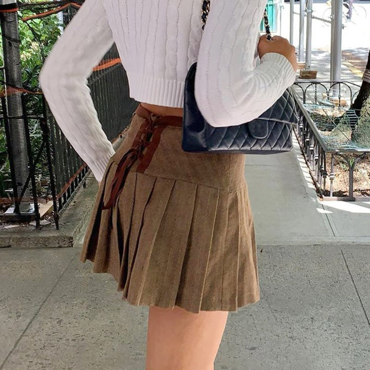 Falda Plisada Estilo Universitario