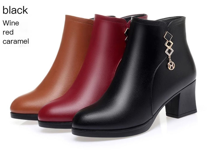 bota de cuero térmica